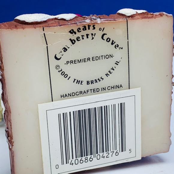 Christmas bear figurine Cranberry Cove sailor cub - Picture 3 of 3